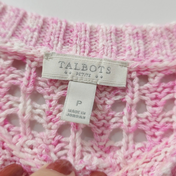 Talbots Multi Color Stripe Knit Sweater, Loose Knit, Size P - Picture 7 of 14